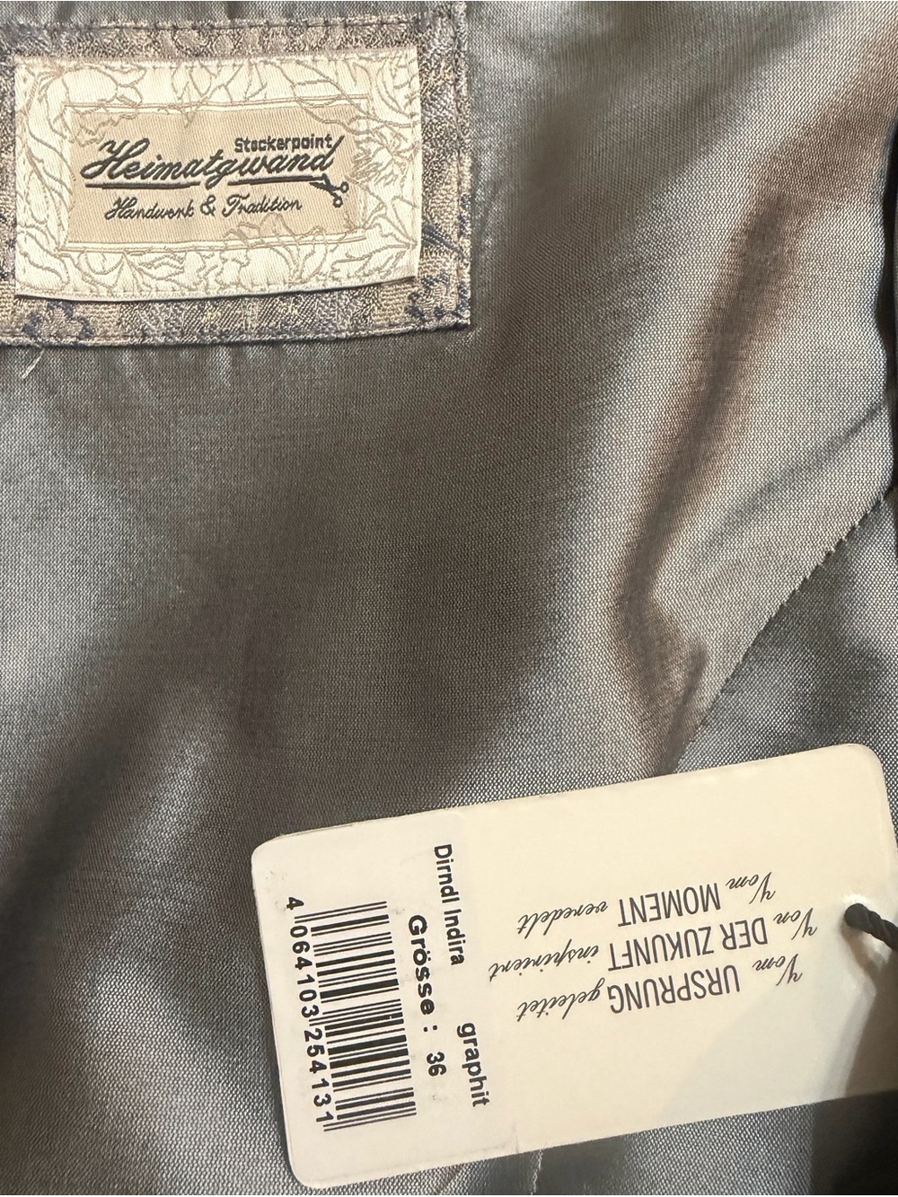 NWT gray velvet midi dirndl. - Picture 8 of 9